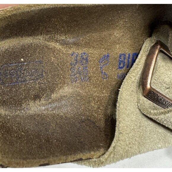 Birkenstock Arizona Sandals Taupe Suede Soft Footbed Women’s Size 7 / 38 - Picture 7 of 7
